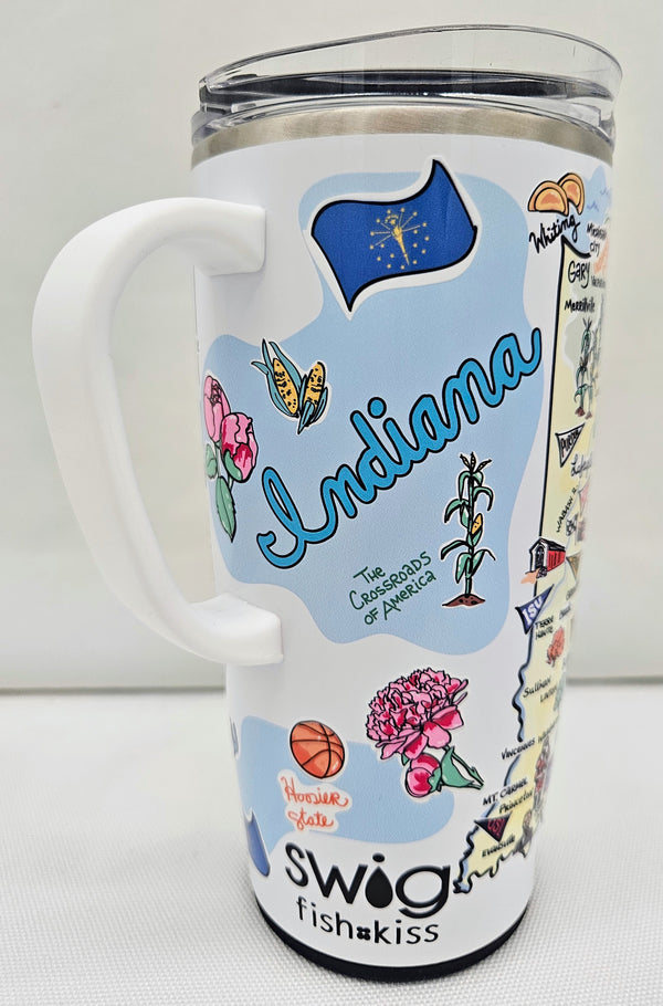 TRAVEL MUG INDIANA MAP