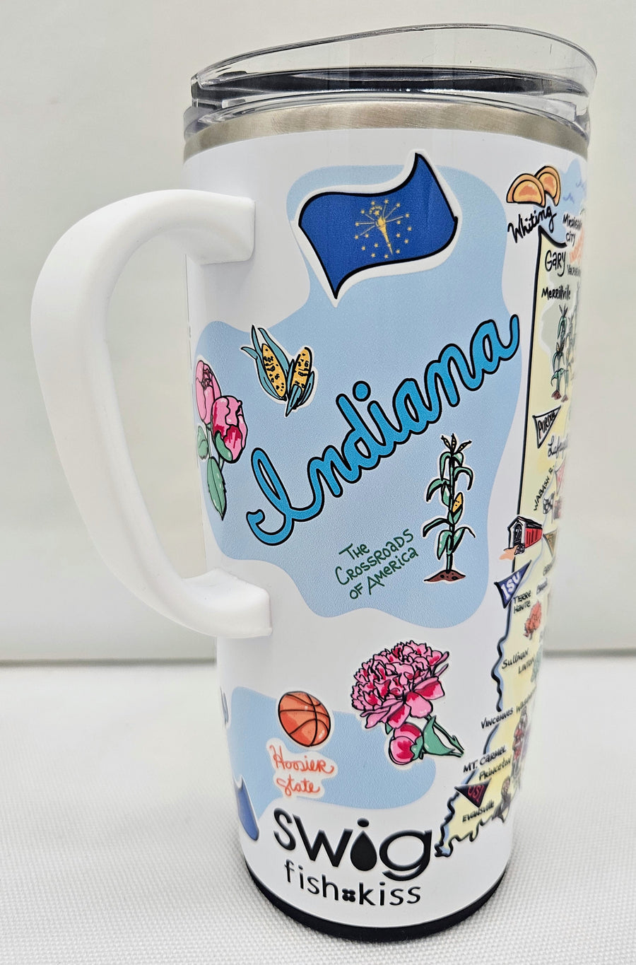 TRAVEL MUG INDIANA MAP
