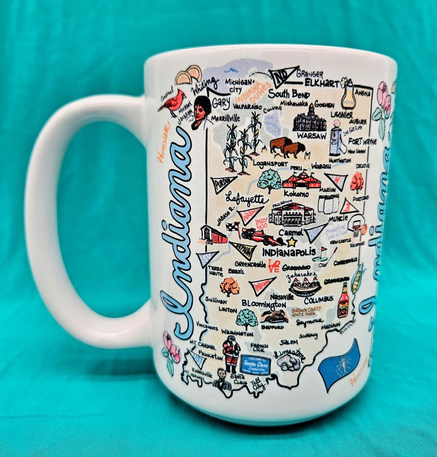 MUG INDIANA MAP