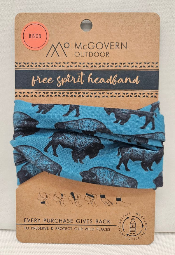 Bison Teal Headband