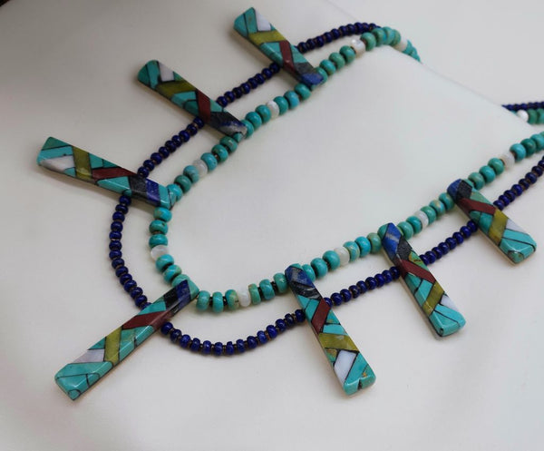 DR2 LPS/RND TRQ Inlay Pendant