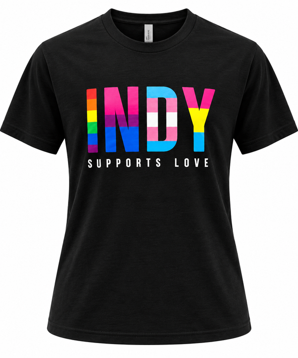 TEE XL INDY SUPPORTS LOVE