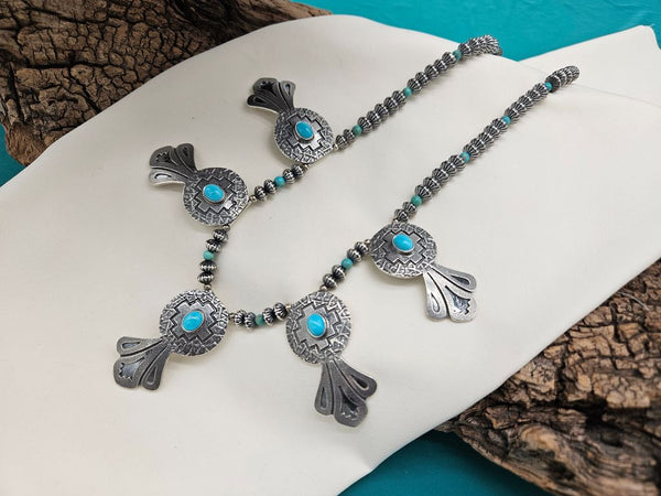 Five Blossom Turquoise Necklace