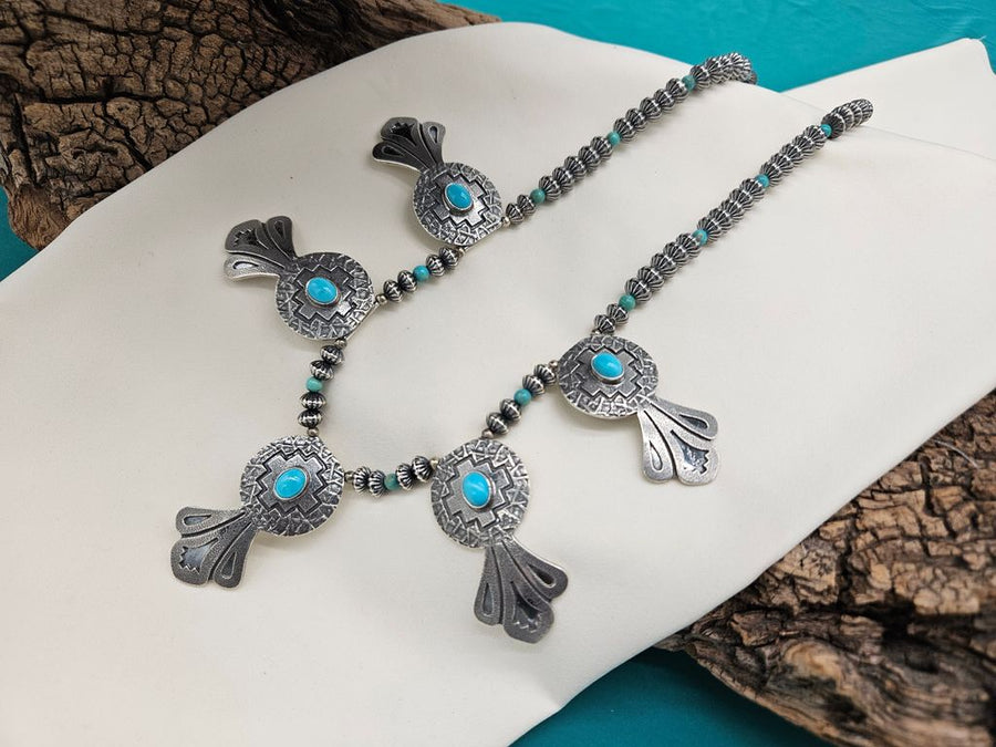 Five Blossom Turquoise Necklace