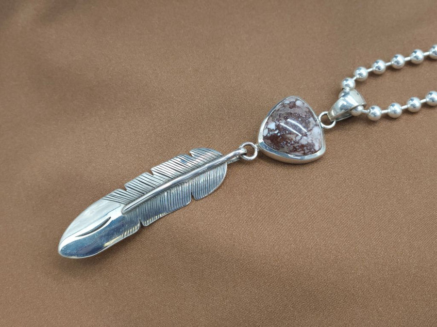 Wild Horse Eagle Feather Necklace